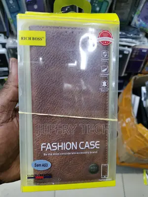 Universal Rich Boss Flip Leather Case for Samsung A53,Brown