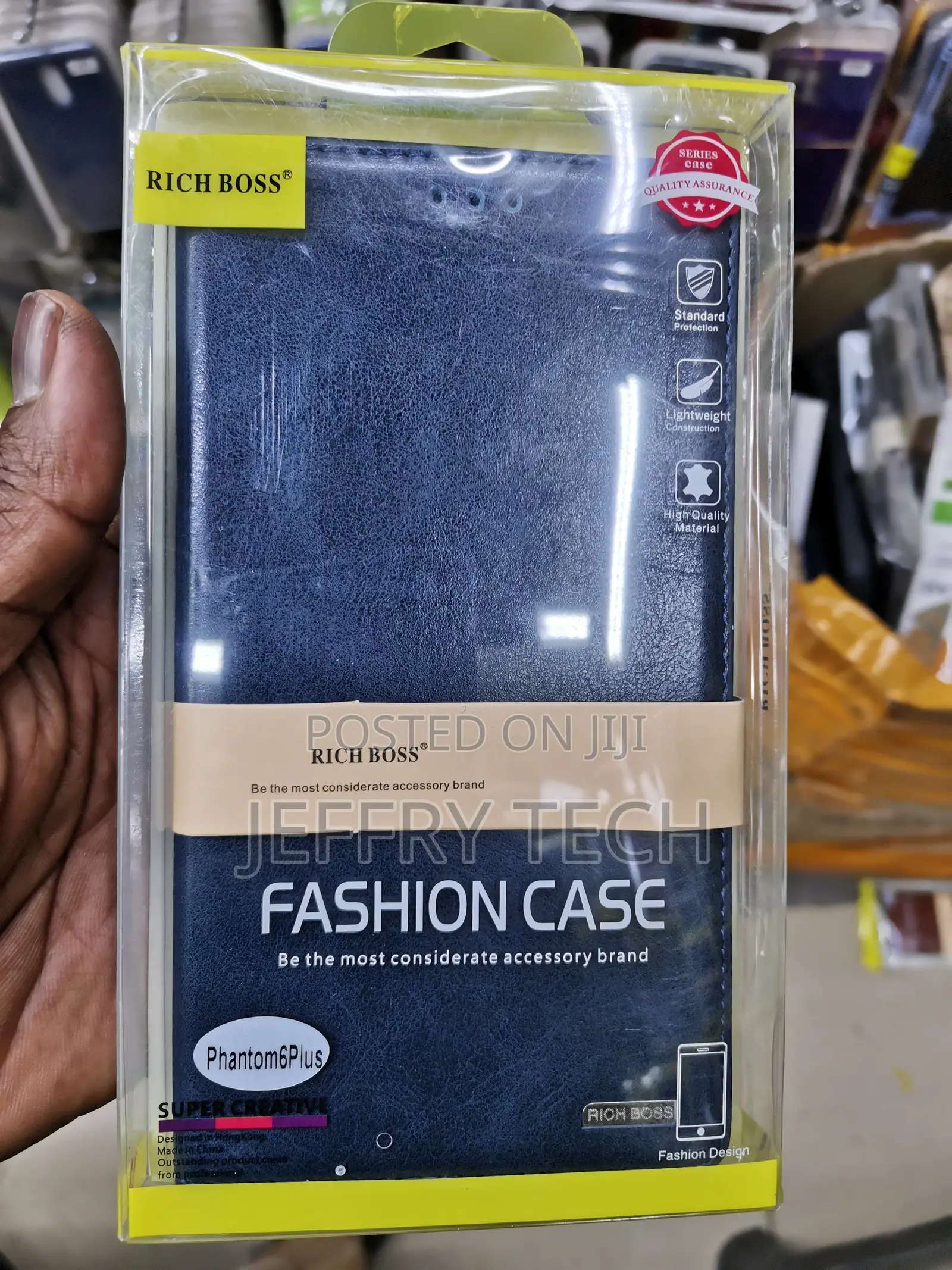 Universal Richboss Flip Cover for Phantom 6 Plus ,Black