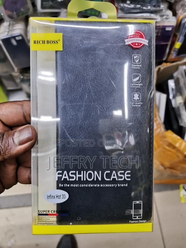 Universal Richboss Flip Case for Infinix Hot 30i ,Black - main view