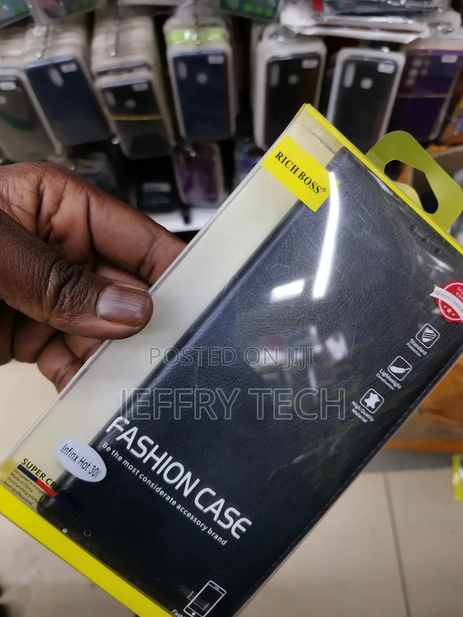 Universal Richboss Flip Case for Infinix Hot 30i ,Black