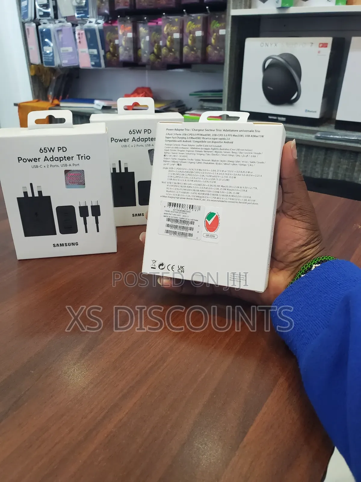 Samsung 65W PD Power Adapter (USB-C X 2 Ports,USB-a Port)