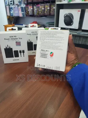 Samsung 65W PD Power Adapter (USB-C X 2 Ports,USB-a Port)
