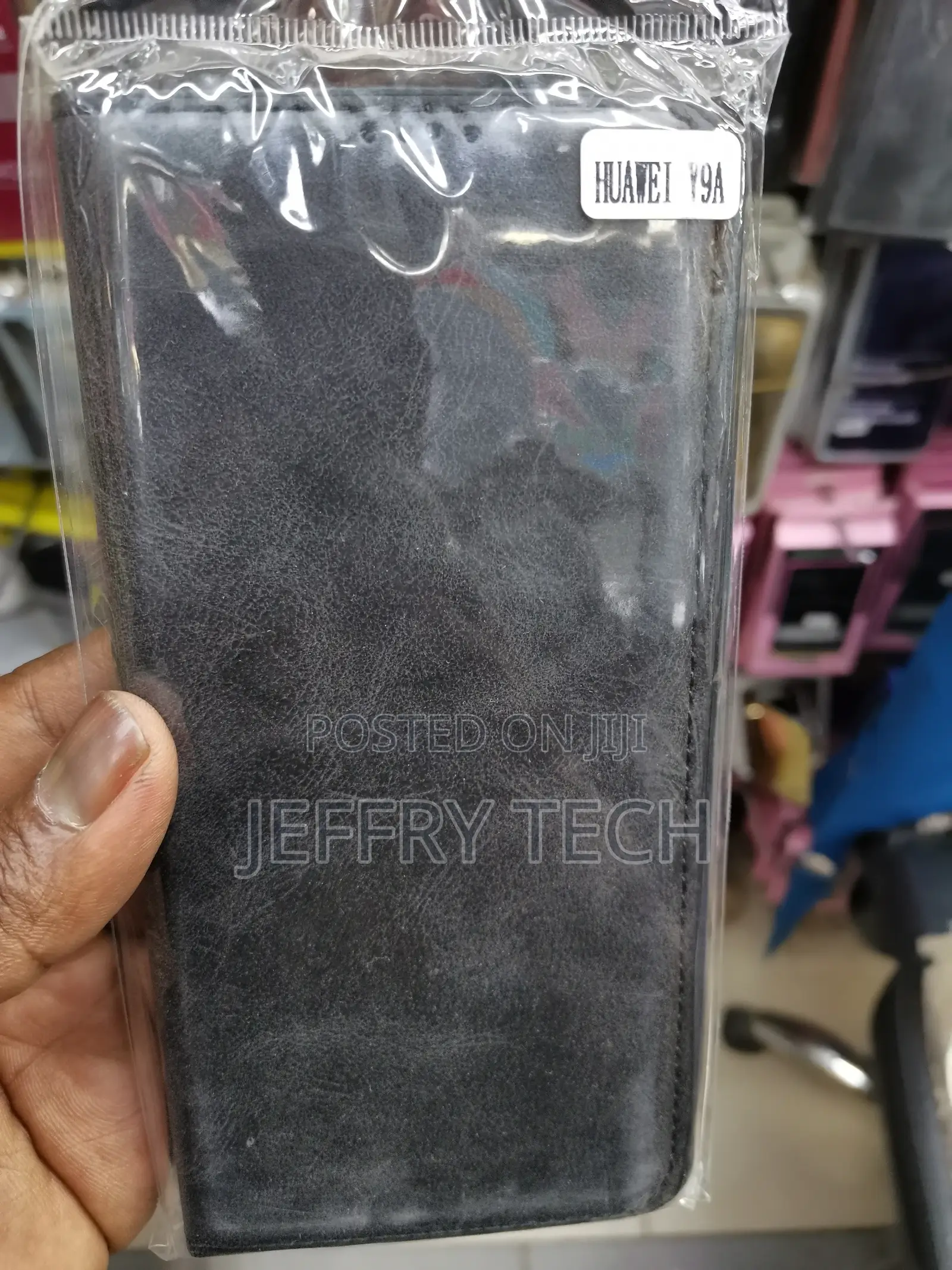 Universal Richboss Leather Flip Case for Huawei Y9a-Black