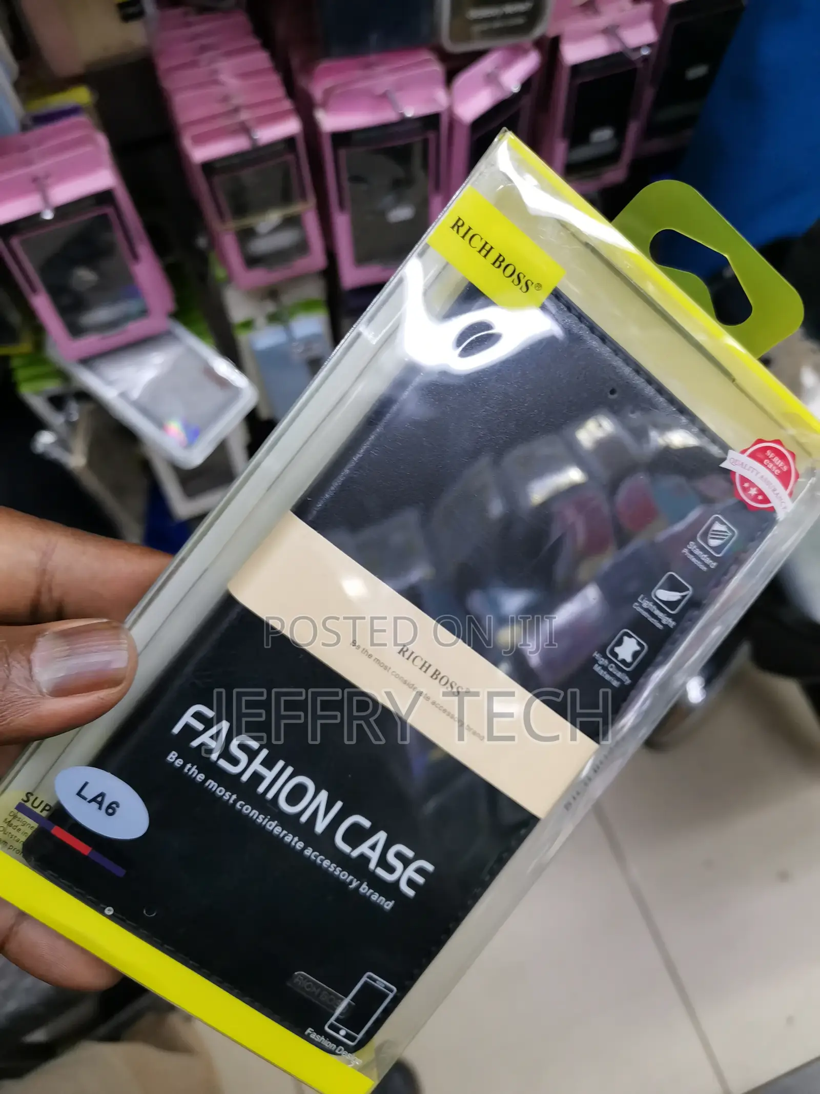 Universal Richboss Flip Case for Tecno Pouvoir La6 -Black