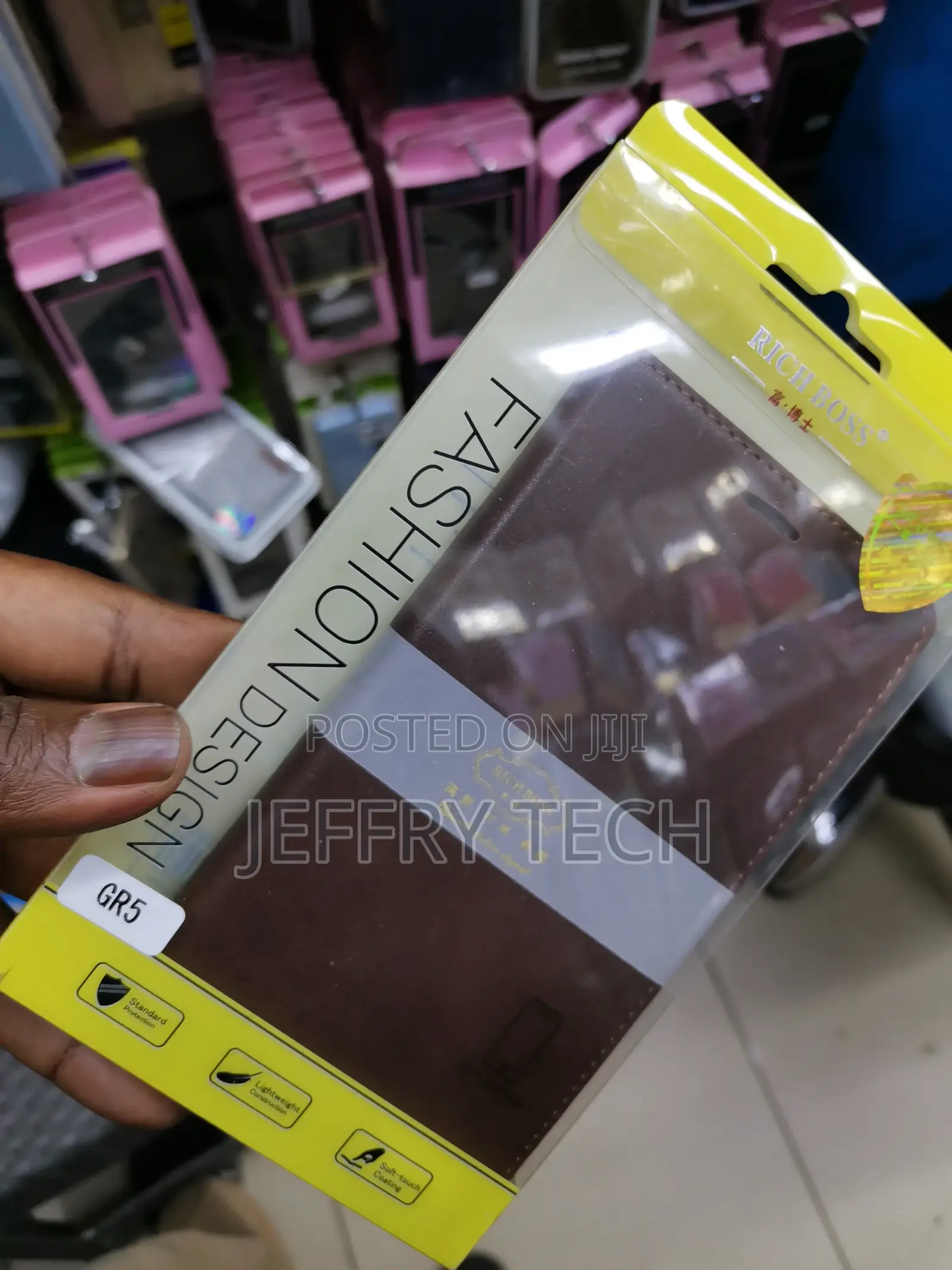 Universal Rich Boss Flip Cover for Huawei GR5 2017 -Brown