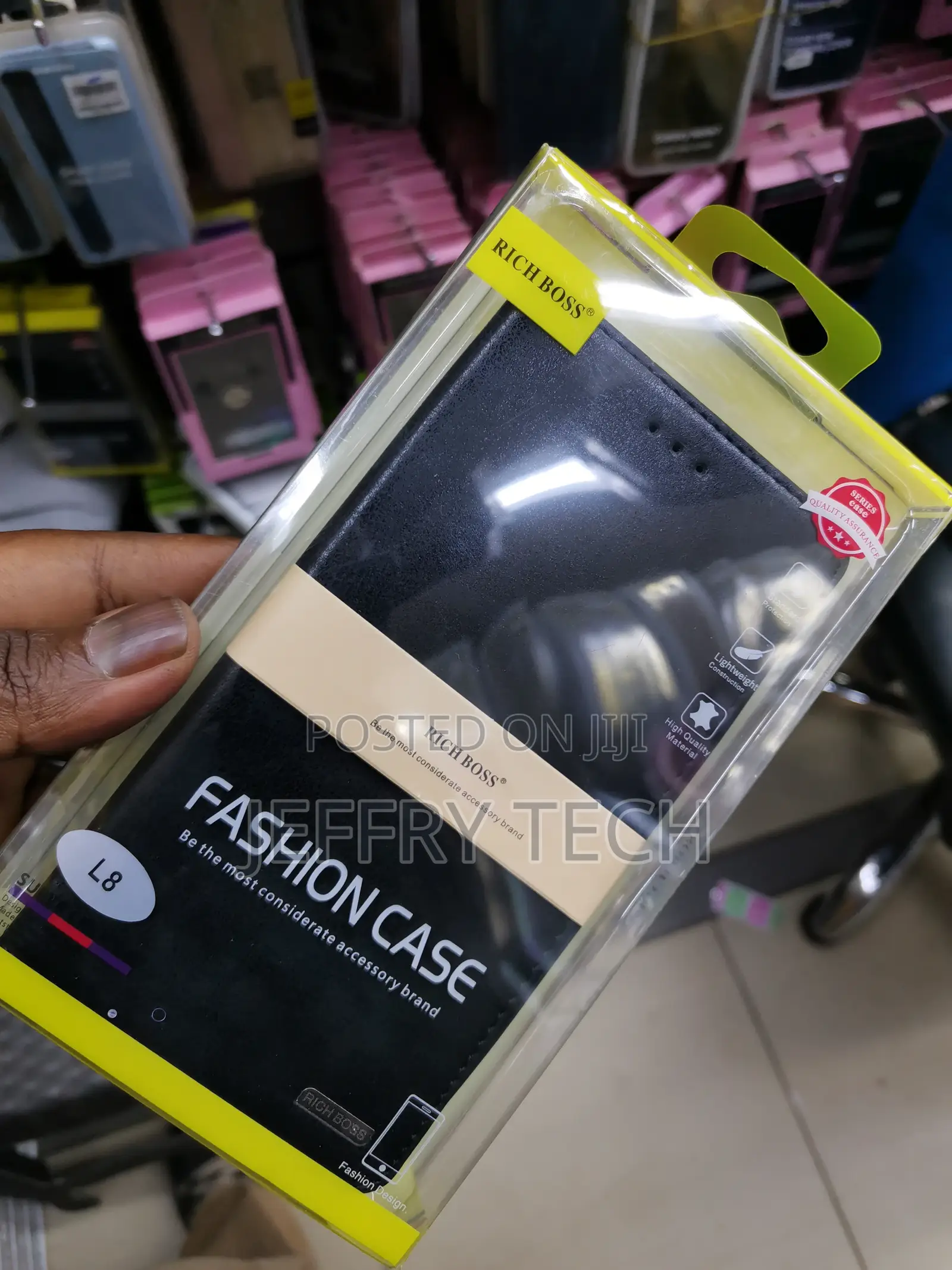 Universal Richboss Flip Cover for ZTE Blade L8 -Black