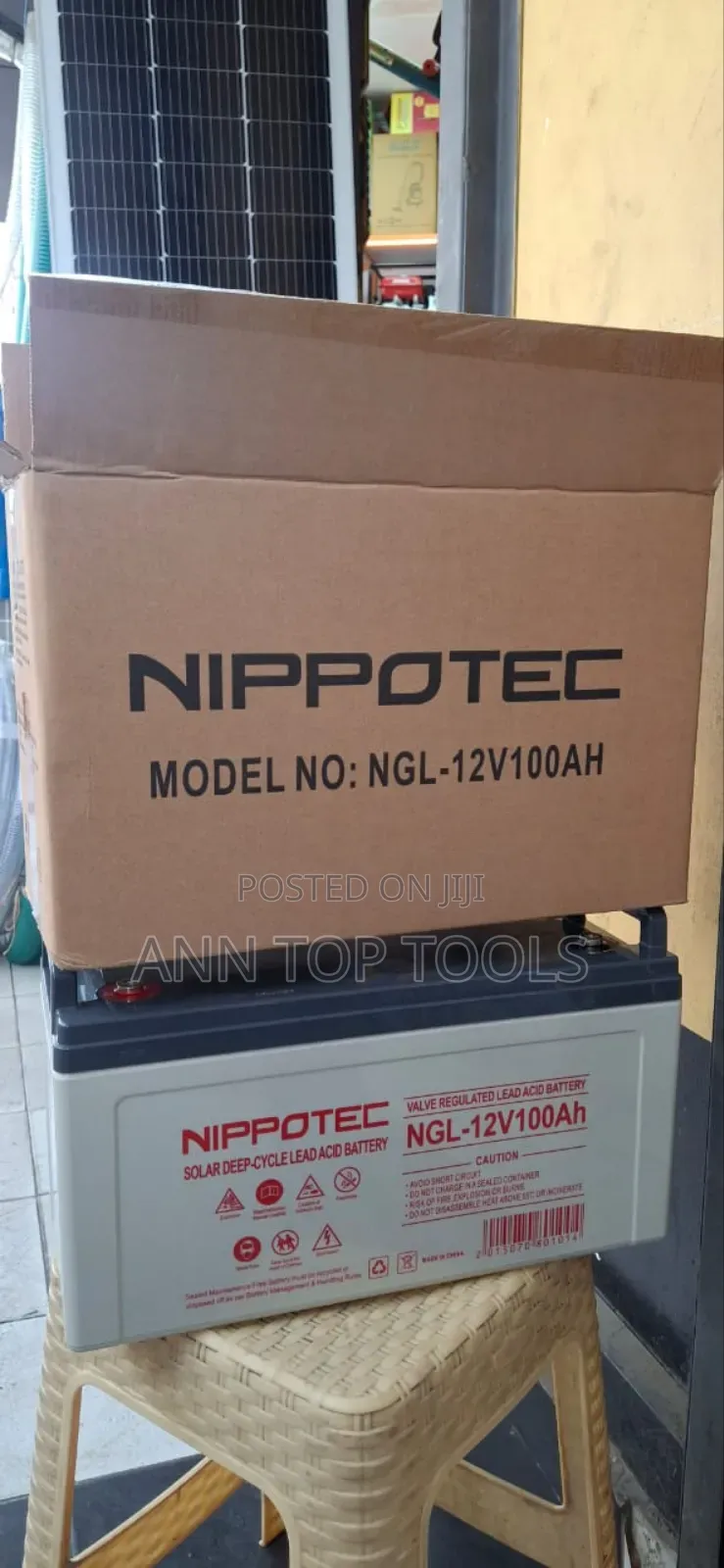 Nippotec Solar Deep Cycle Lead Gel Battery 100ah 12v