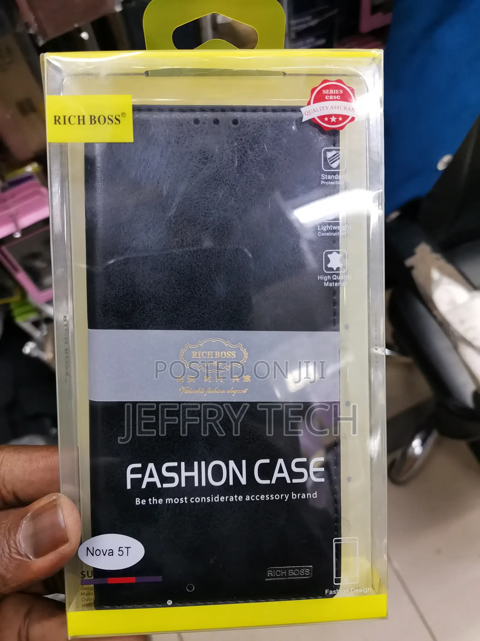 Universal Richboss Flip Cover For Huawei Nova 5T - Black
