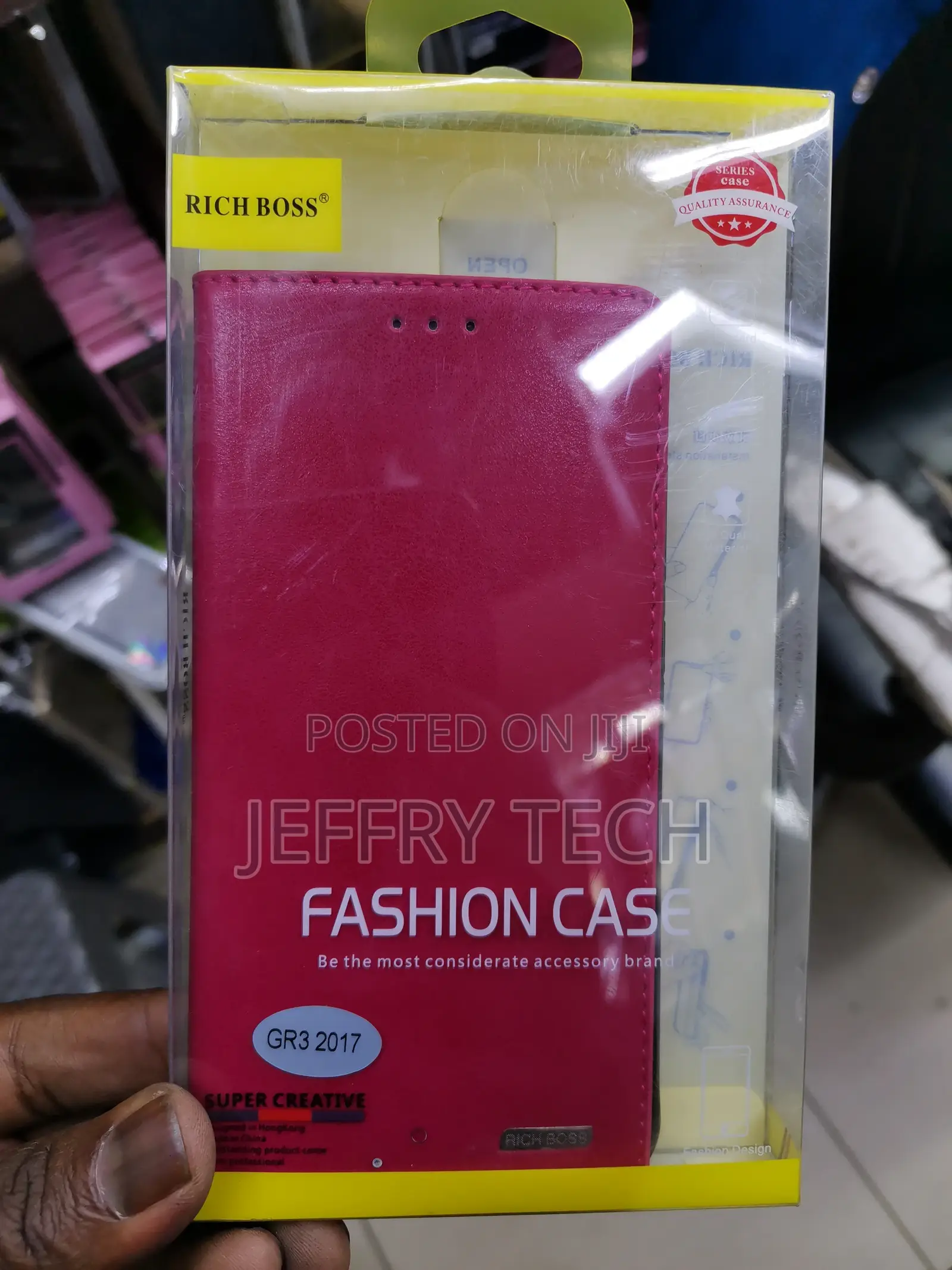 Universal Richboss Flip Cover for Huawei Gr3 2017-Pink