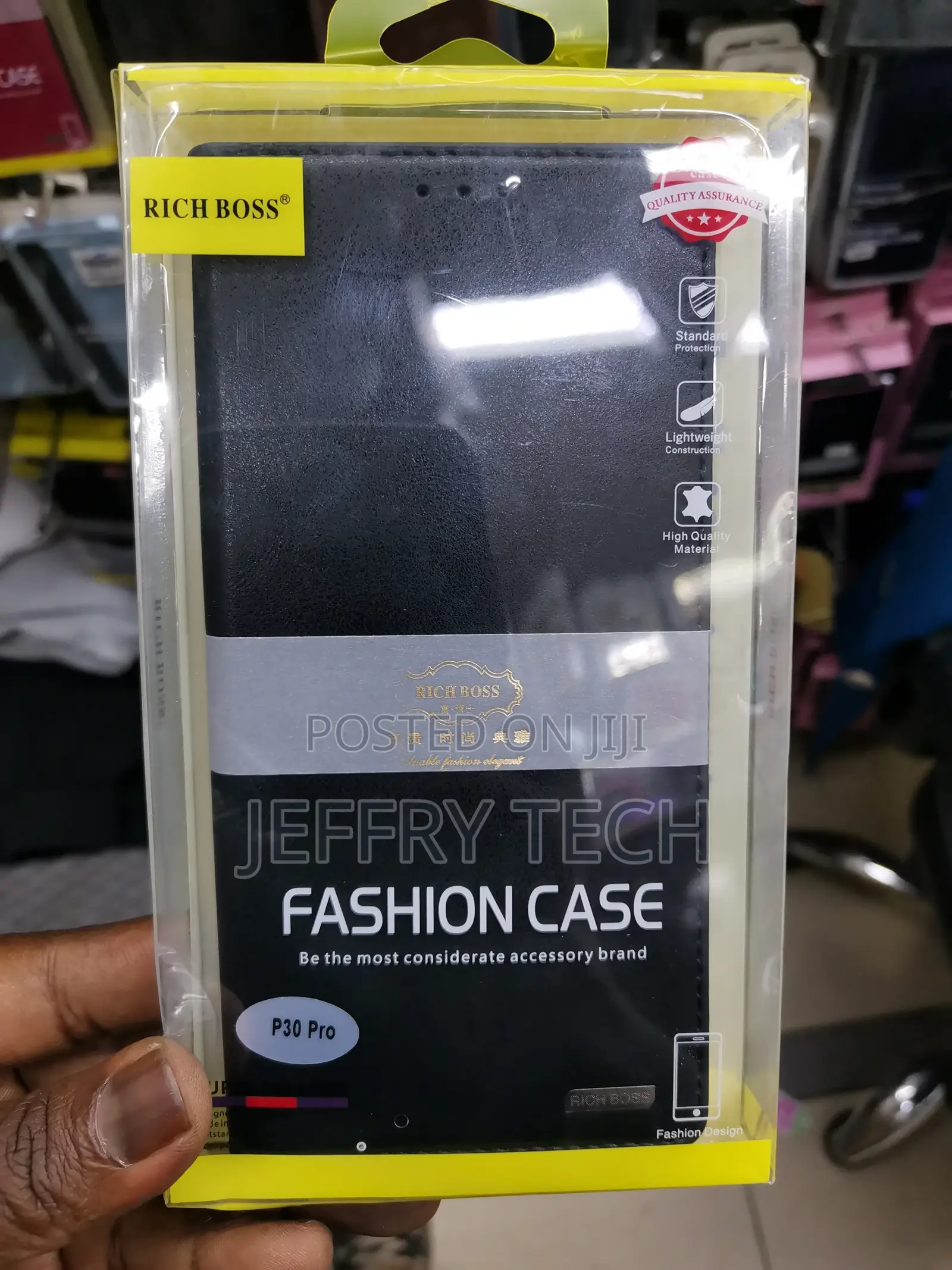 Universal Richboss Flip Case for Huawei P30 Pro -Black