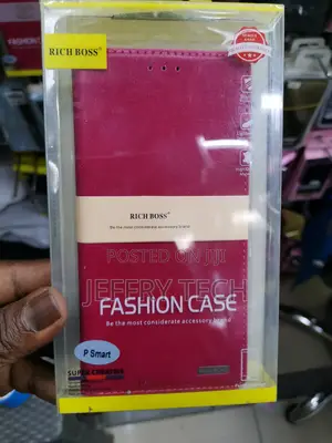 Universal Richboss Leather Flip Case for Huawei P Smart-Pink