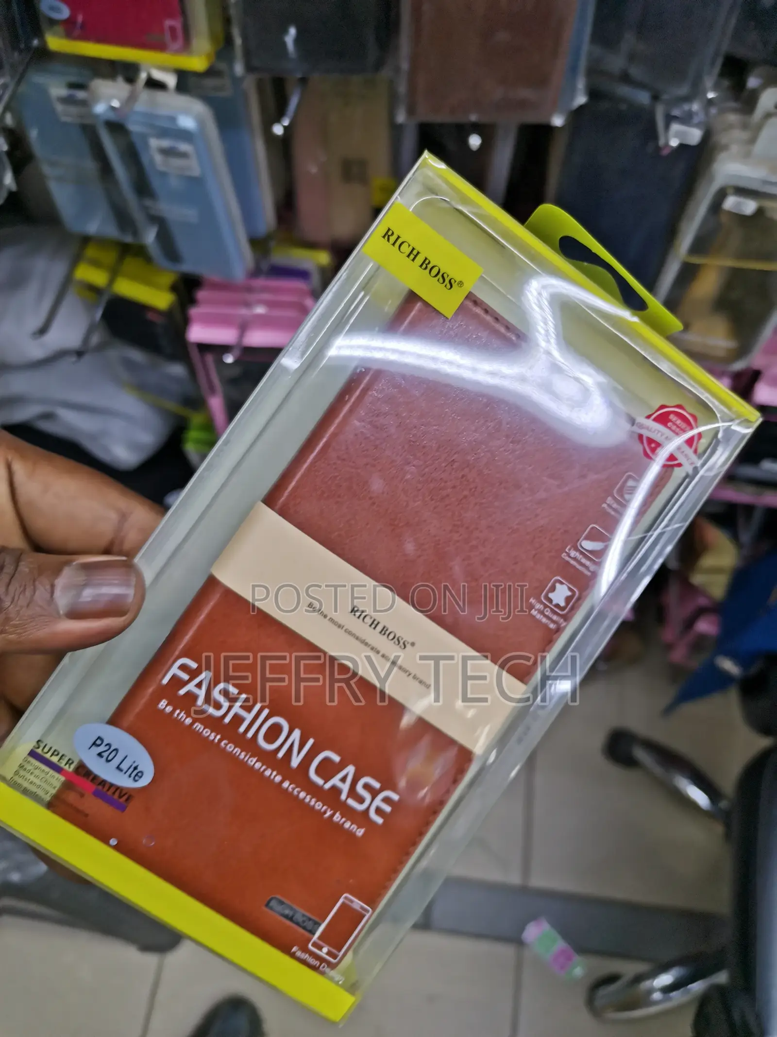 Universal Richboss Flip Case for Huawei P20 Lite -Brown