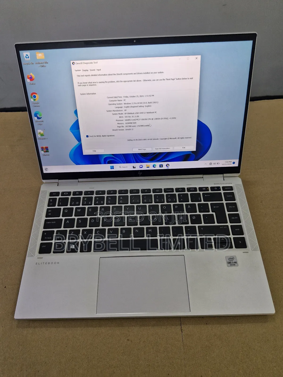 New Laptop HP EliteBook X360 1040 G7 16GB Intel Core I7 SSD 500GB