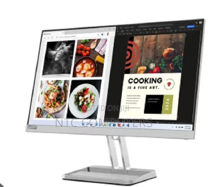 Lenovo L27i-40 27" FHD Monitor, Cloud Grey Color, Connectivi