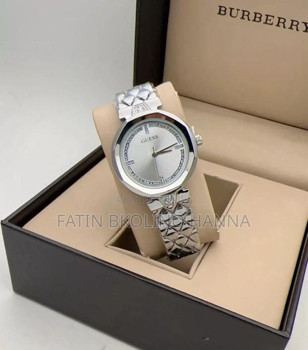 Ladys Silver Guess Watch - main view