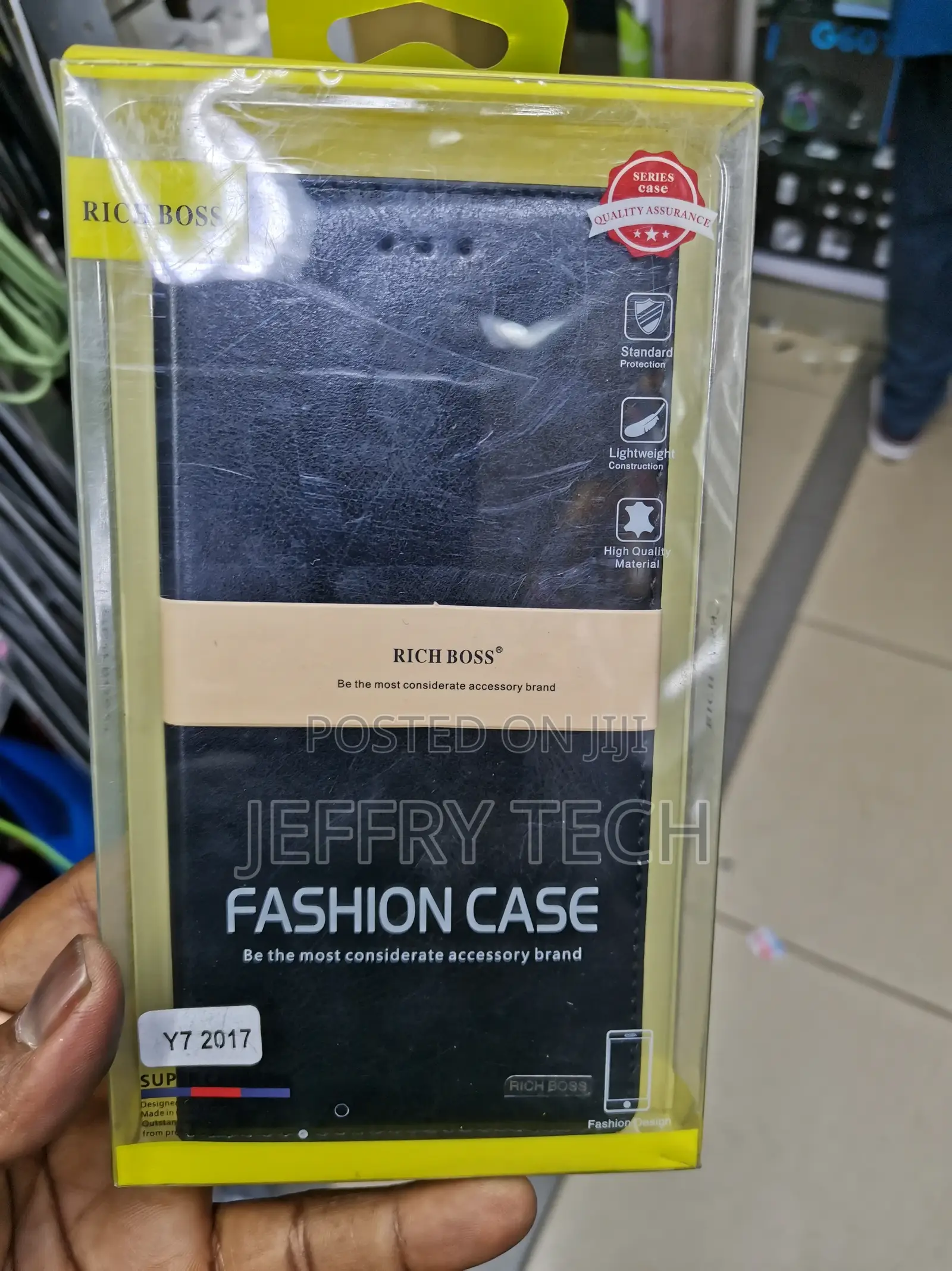 Universal Richboss Flip Case for for Huawei Y7 2017 -Black