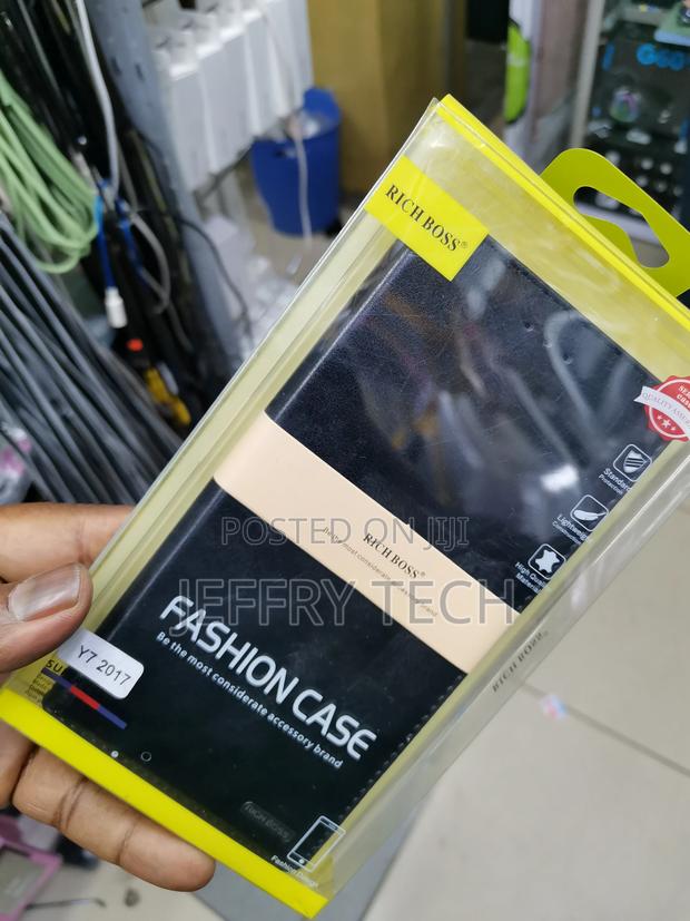 Universal Richboss Flip Case for for Huawei Y7 2017 -Black - thumbnail 3