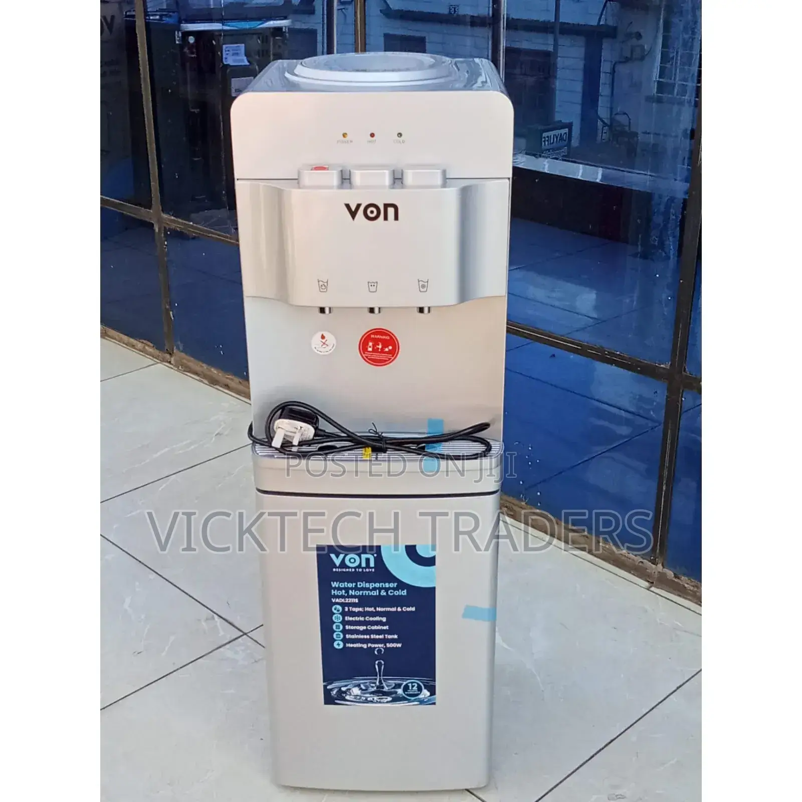 Von Dispenser VADL2211S Electric Cooling - Silver