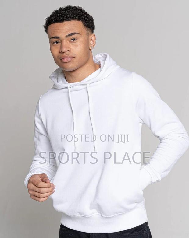 Plain White Unisex Pure Premium Cotton White Hoodie - main view
