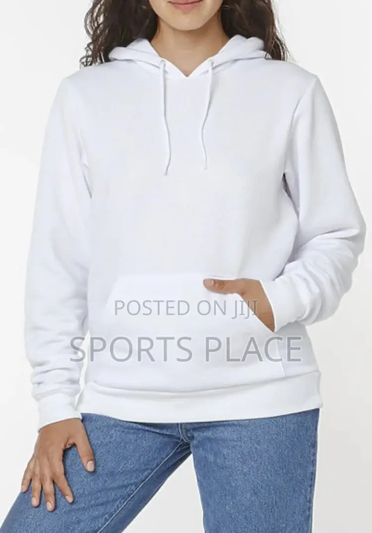 Plain White Unisex Pure Premium Cotton White Hoodie
