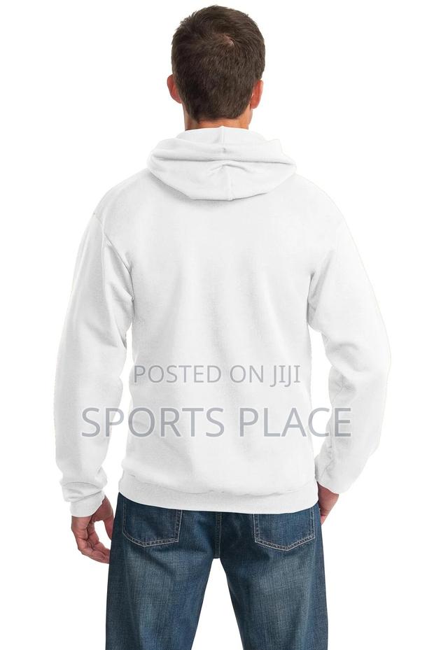 Plain White Unisex Pure Premium Cotton White Hoodie - thumbnail 5
