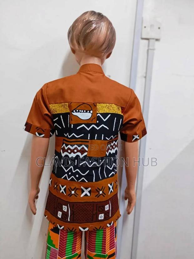 Boys Rusty Brown Kikuyu Shirt for Boys - thumbnail 2