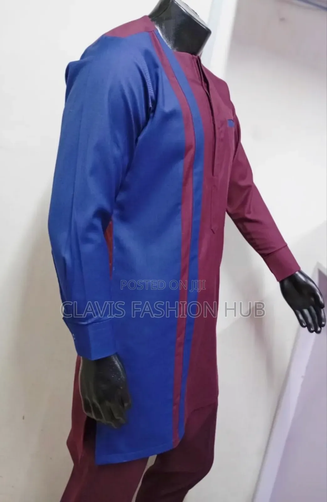 Blue and Black Current Senator Suit for Men