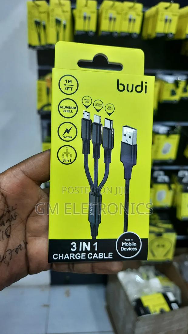 3 in 1 Budi Charging Cable. - main view