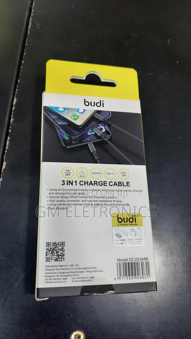 3 in 1 Budi Charging Cable. - thumbnail 3