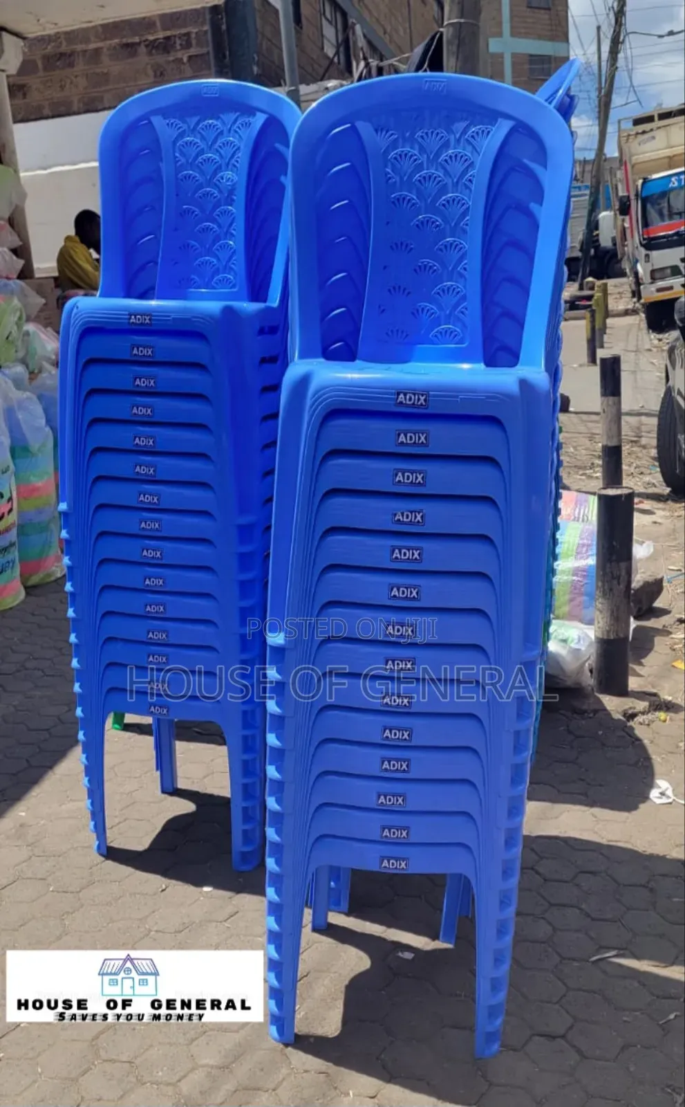 Plastic Chair Blue Comfortable Adix Plastic Chair