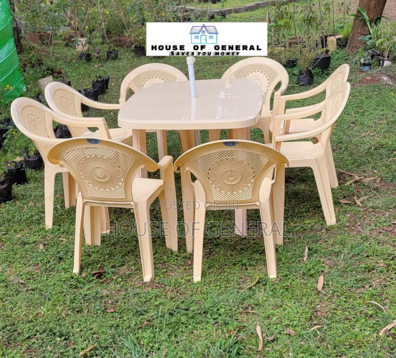 8 PCS Plastic Chair and Plastic Table Kenpoly