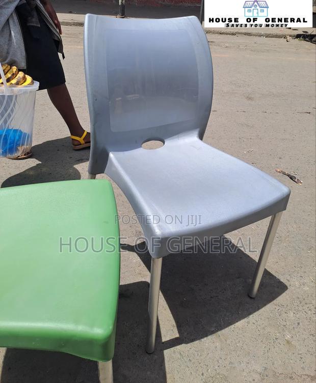 Gray Plastic Chair Strong and Comfortable Plastic Chair