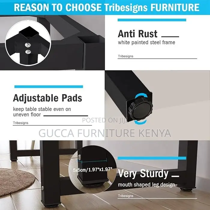 Sturdy Tables: Modern Black 120 Cm Computer Desk