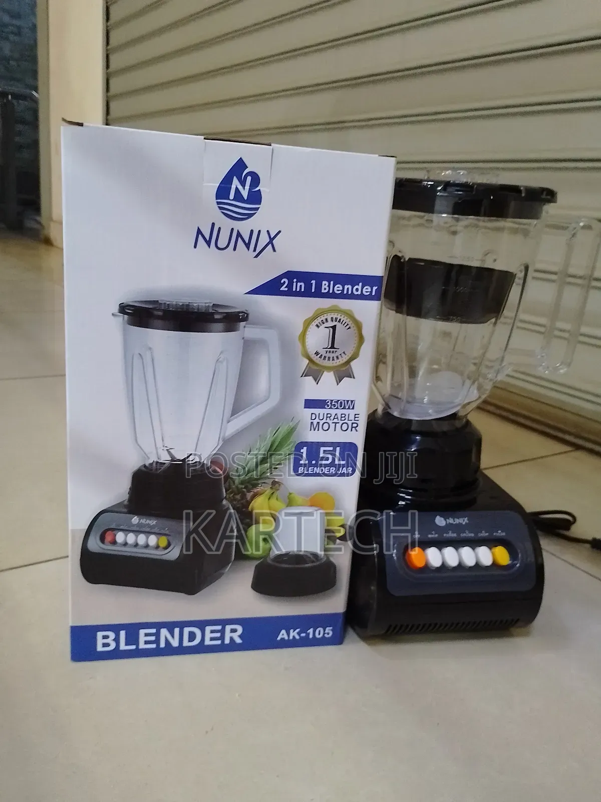Nunix Electric Blender 2 in 1 - AK105 (350W)