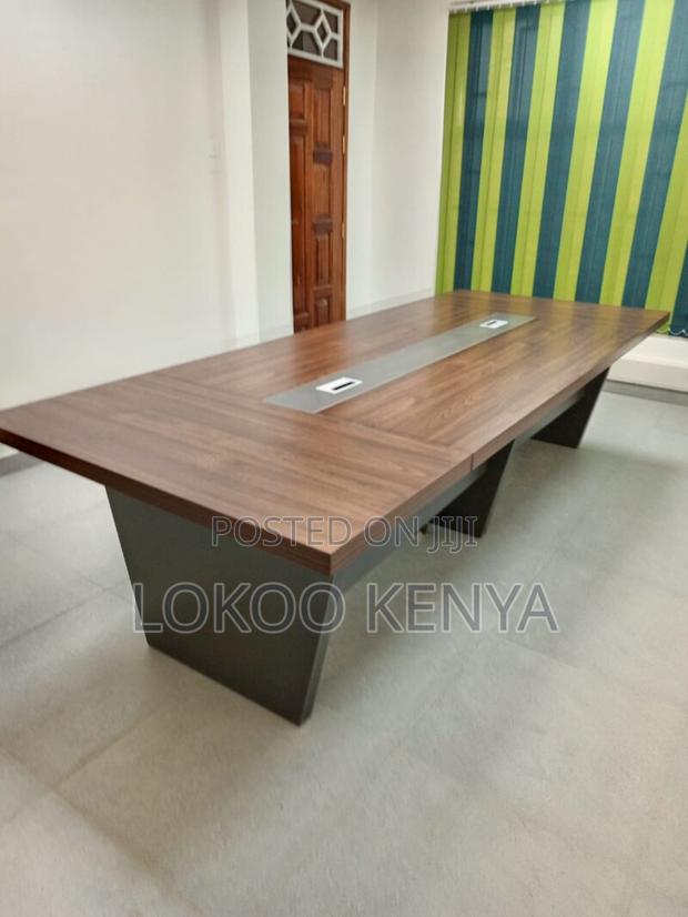 Boardroom Table: 3-Meters Brown Wooden Conference Table - thumbnail 2