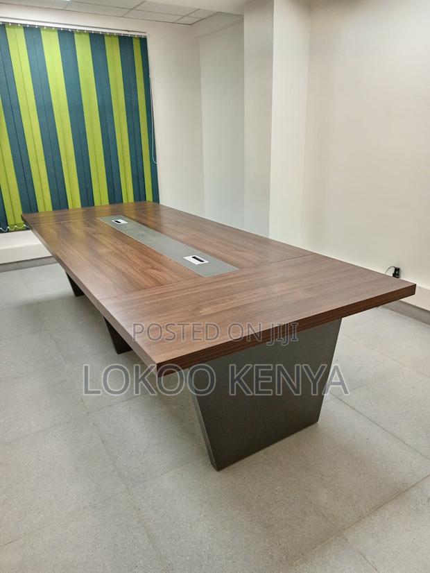Boardroom Table: 3-Meters Brown Wooden Conference Table - thumbnail 5