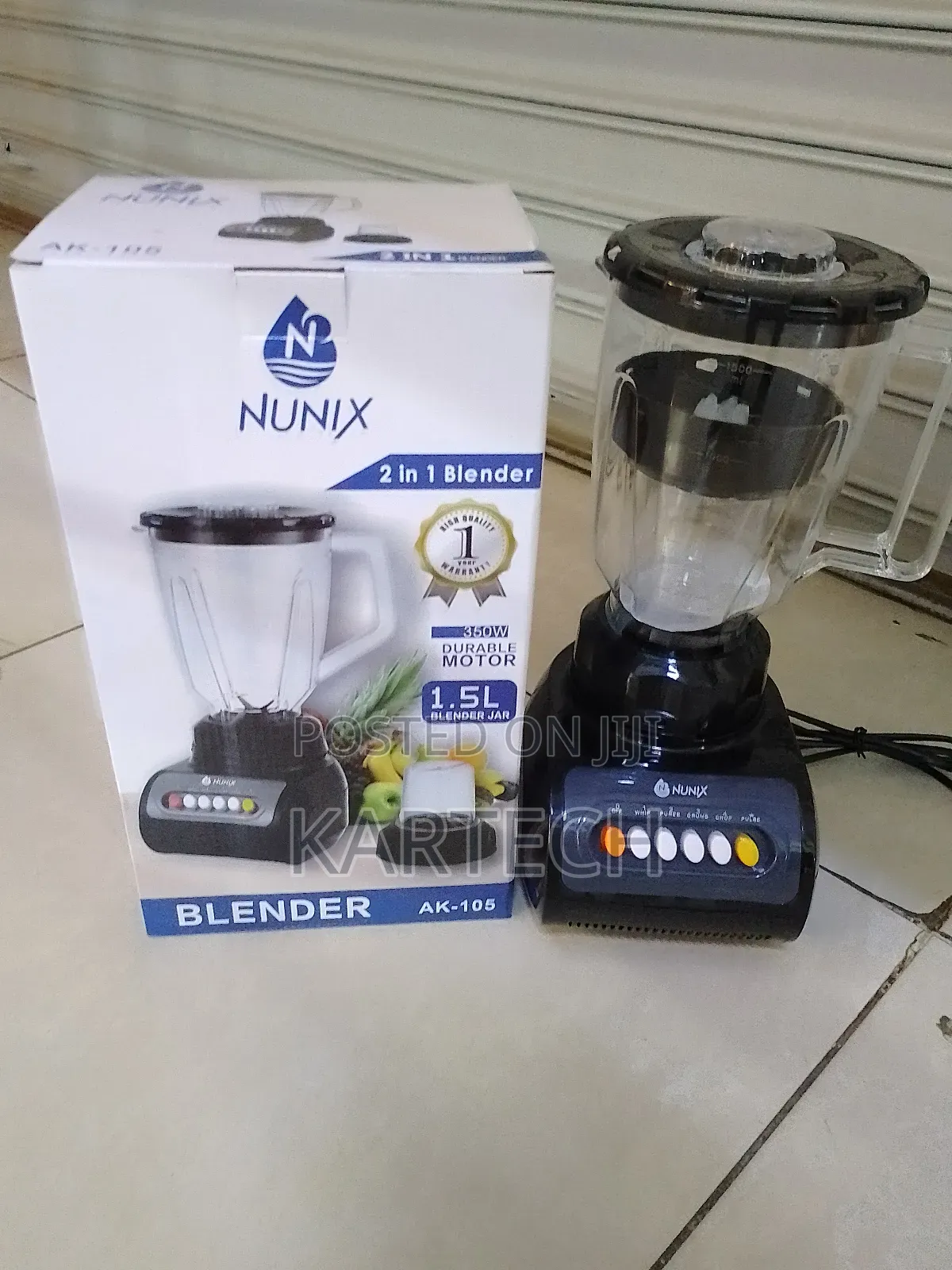 Nunix 2 in 1 Blender With Grinder 4 Speed