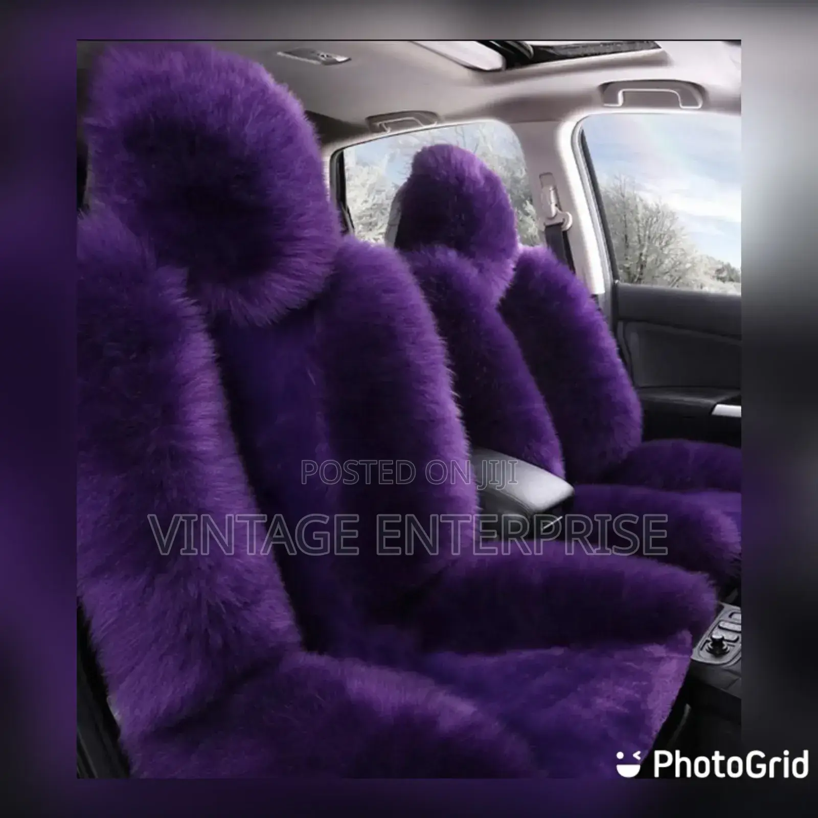 Universal 4 Seater Fur Car Seat