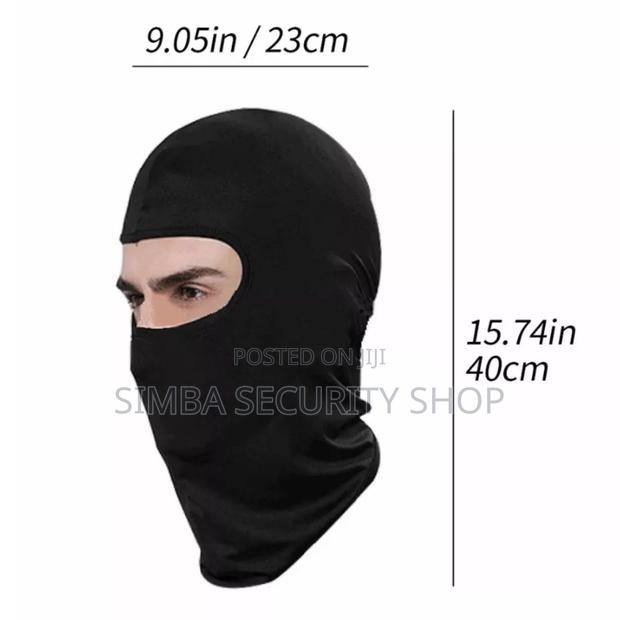 Black Balaclava Ski Mask Full Face Cover Monkey Cap Ninja - thumbnail 3