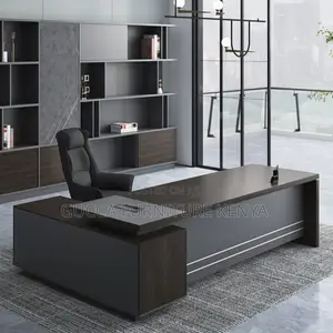 Office Tables: 1.8 Meters L-Fashioned Mahogany Modern Table