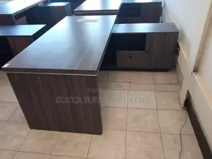 Office Tables: 1.8 Meters L-Fashioned Mahogany Modern Table