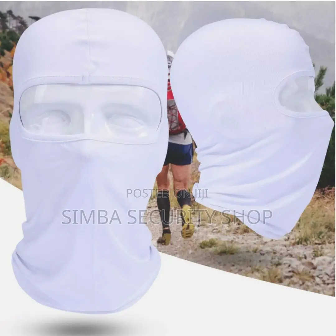 White Ski Mask Balaclava Light Video Photo Shoot Acting Cap