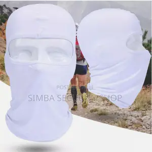 White Ski Mask Balaclava Light Video Photo Shoot Acting Cap