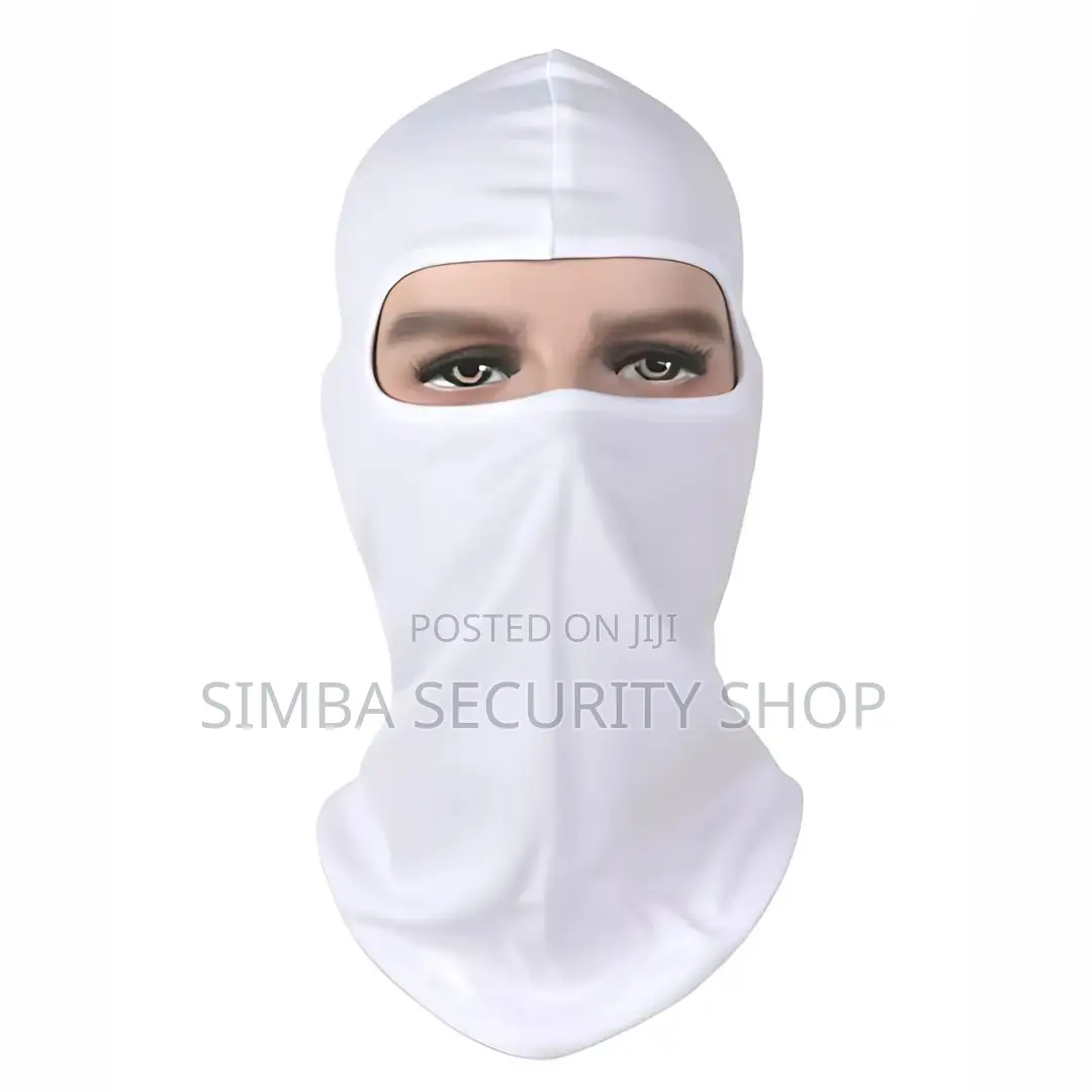 White Ski Mask Balaclava Light Video Photo Shoot Acting Cap