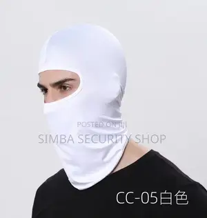 White Ski Mask Balaclava Light Video Photo Shoot Acting Cap