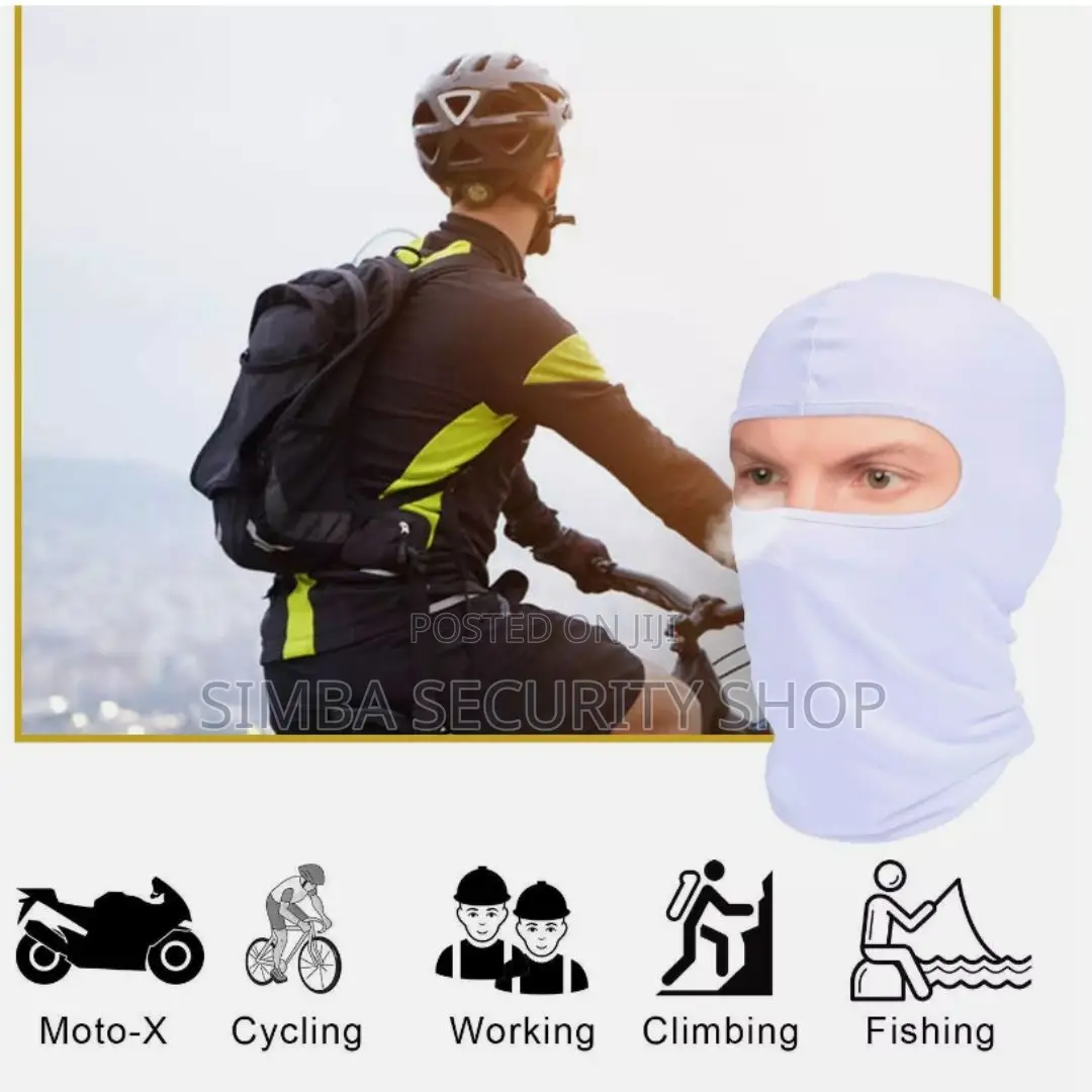 White Ski Mask Balaclava Light Video Photo Shoot Acting Cap