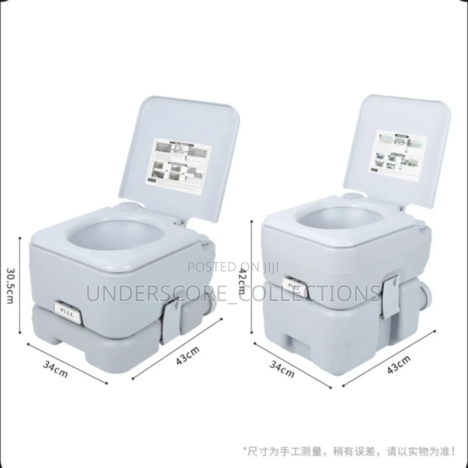 20ltrs Portable Toilet for Construction Sites