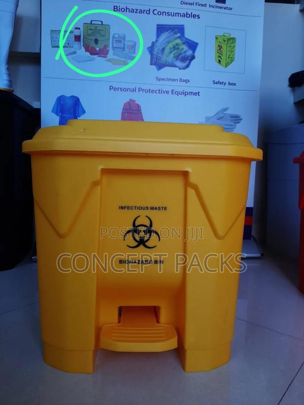 30L Coloured Biohazard Pedal Bin. - main view