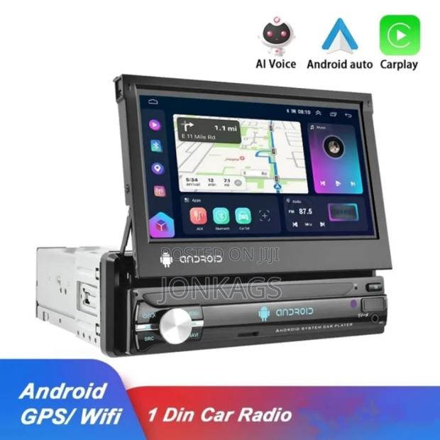 Foldable Single Din 7' Android Radio Android Auto Carplay