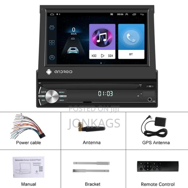 Foldable Single Din 7' Android Radio Android Auto Carplay - thumbnail 9